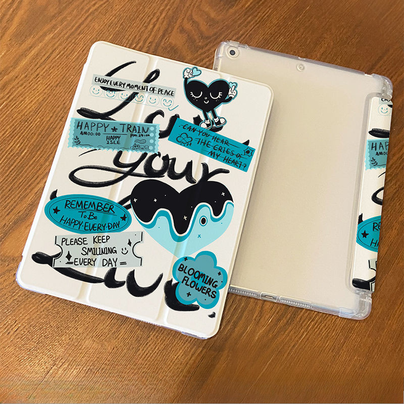 Ốp Bảo Vệ Cho iPad Gen7 / 8 / 9th Gen5 / 6 Mini4 / 5 / 6 Air5 / 6 / 7 pro 12.9 2024 pro11 2025 A16 gen11th 10th air 11 inch Air1 / 2 air 13 inch Phim Hoạt Hình Dễ Thương Trong Suốt Vỏ Máy Tính Bảng