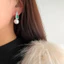 Bông tai thời trang Zircon sang trọng ánh sáng ngọc trai thanh lịch