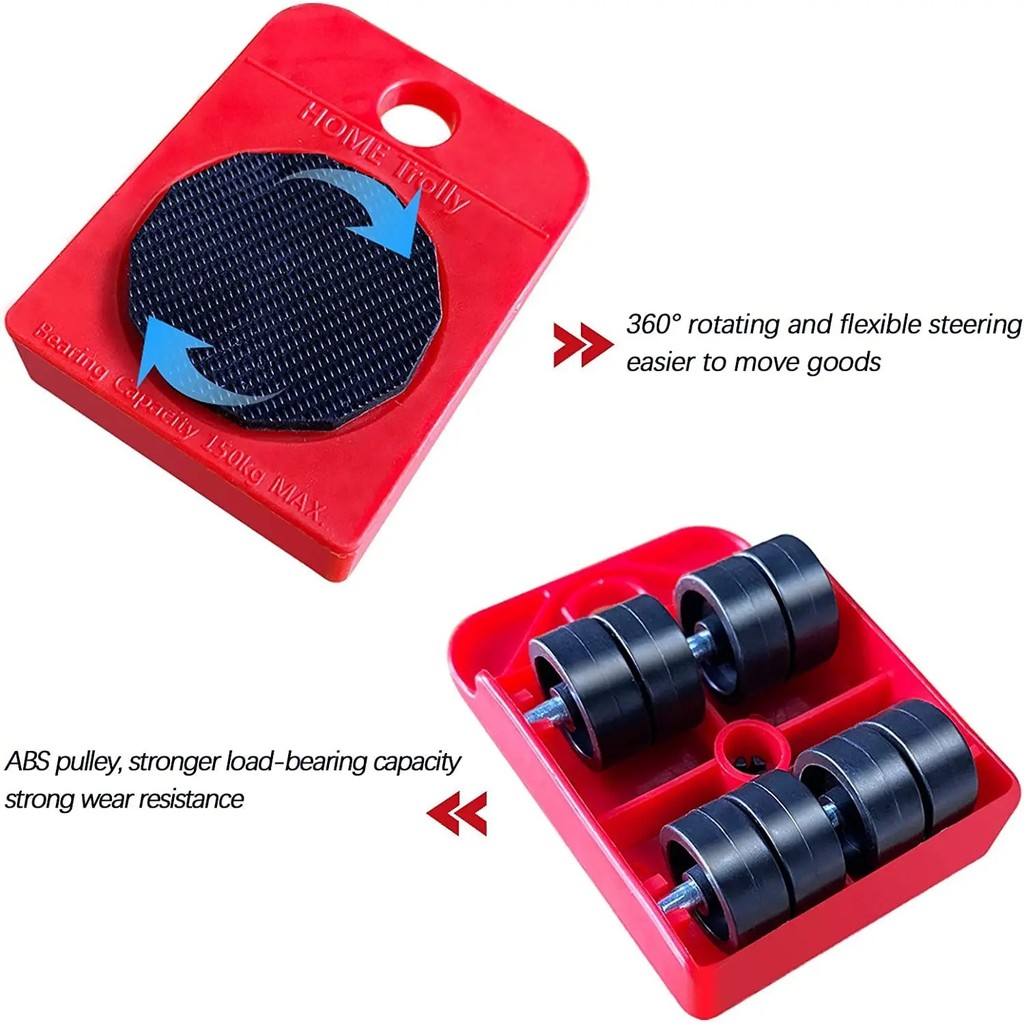 5 Chiếc Nội Thất Di Chuyển Vận Chuyển Bộ Con Lăn Loại Bỏ Nâng Di Chuyển Bộ Bánh Xe Thanh Mover Di Chuyển Đồ Nặng Thiết Bị Dụng Cụ Cầm Tay