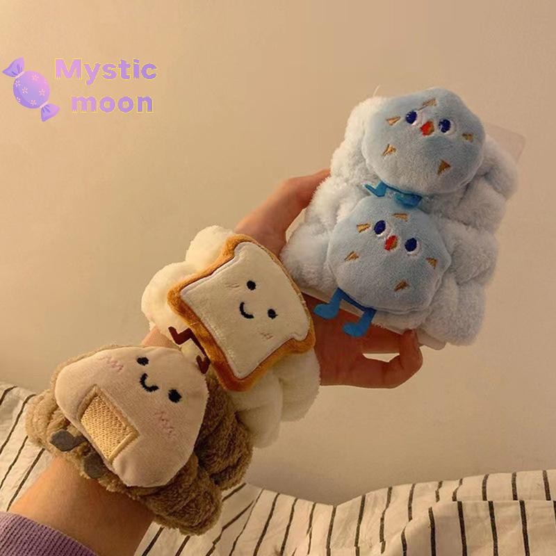 [Mystic] Dây đeo cổ tay Spa để rửa mặt Lông cừu Chăm sóc da Bánh mì nướng Dây buộc tóc Vòng đeo tay dành cho nữ Trang điểm bé gái [Mới]