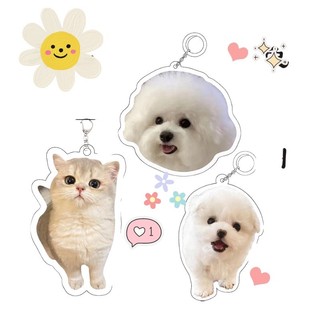 Móc khóa in hình chó mèo siêu cute-ĐH