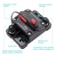 Mt Chống Nước Thuyền Ô Tô Tự Động AMP Ngắt Cầu Chì Đặt Lại DC 12-48V 30A 40A 50A 60A 70A 80A 100A 120A 150A 200A 250A 300A