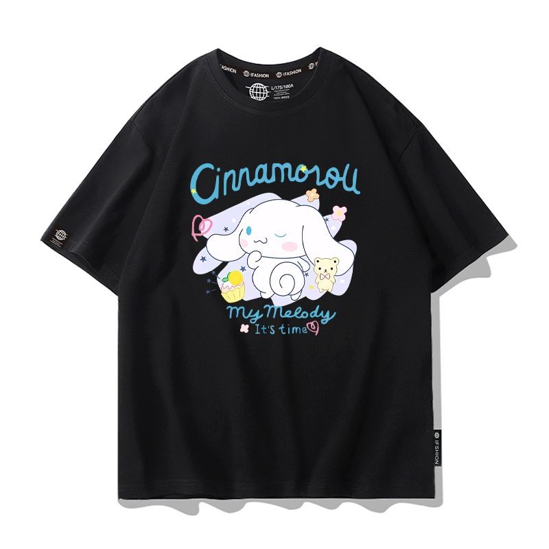 2025 Cinnamoroll Đồ Họa Áo Thun Nữ Tay Ngắn Cho Nữ Ấm Áp Phong Cách Hoạt Hình Phong Cách Mùa Hè Thường Ngày Hàng Đầu