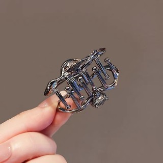 MAUROPOLI [Sẵn Sàng] Phong Cách Mới Cao Cấp Chất Lỏng Tinh Tế Đám Mây Cá Mập Kẹp Tóc Nửa Phần Đầu Lưng Thời Trang Điểm Kim Cương
