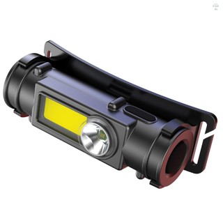 Đèn pha LED Đèn pin ngoài trời Đèn pha COB 2 chiếc có băng đô có thể điều chỉnh xa gần ánh sáng đôi 180 ° Điều chỉnh xoay