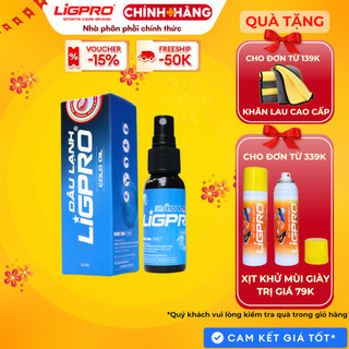 Dầu lạnh giảm đau nhanh 30ml LIGPRO dạng xịt Hiệu quả trong và sau khi vận động