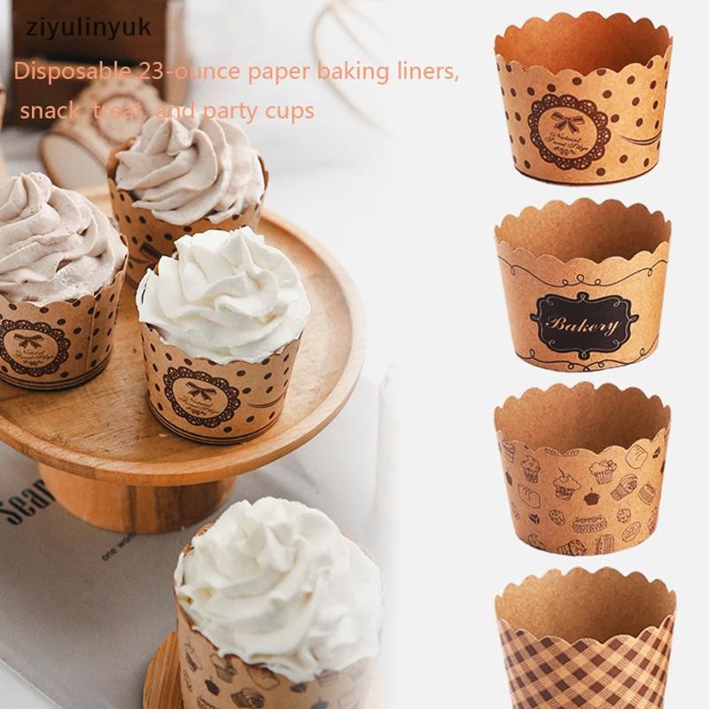 Ziyulinyuk 50 Chiếc Cupcake Giấy Cốc Bọc Bánh Khuôn Muffin Cupcake Lót Nướng Cốc EN