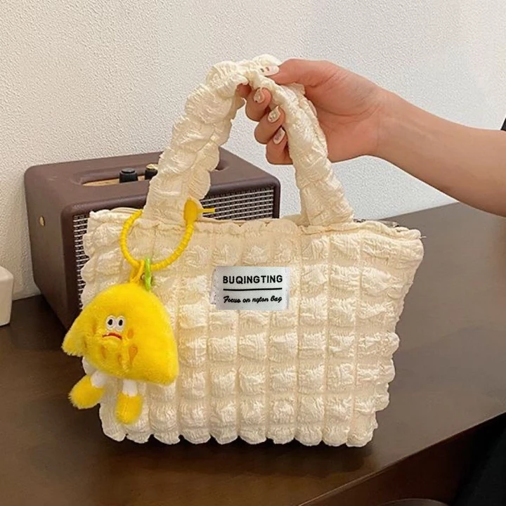 Túi mây 24H Túi đựng đám mây Túi bong bóng Túi báo hàng tuần này Túi đeo nách Macaron tươi Túi đựng rác nhỏ màu đen Phiên bản Hàn Quốc Túi mây Hàn Quốc Túi phồn – 7