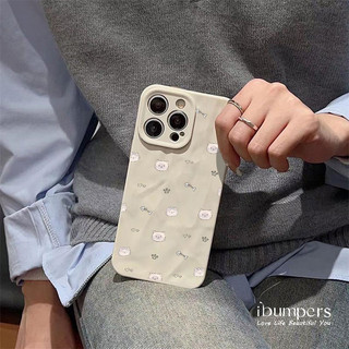 ibumpers Ốp Điện Thoại iPhone Họa Tiết Mèo Kawaii Hợp Thời Cho IPhone 16 15 14 12 13 11 Pro Max IP 7 8 Plus X XS XR Xếp Ly Ốp Lưng Silicon Mềm Chống Sốc