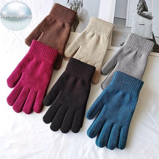 Chenlongshang Mùa Đông Mới Nam Nữ Găng Tay Dệt Kim Cashmere Mùa Thu Tay Ấm Hơn Lớp Lót Full Ngón Găng Tay Trượt Tuyết Cổ Tay Ngắn EN