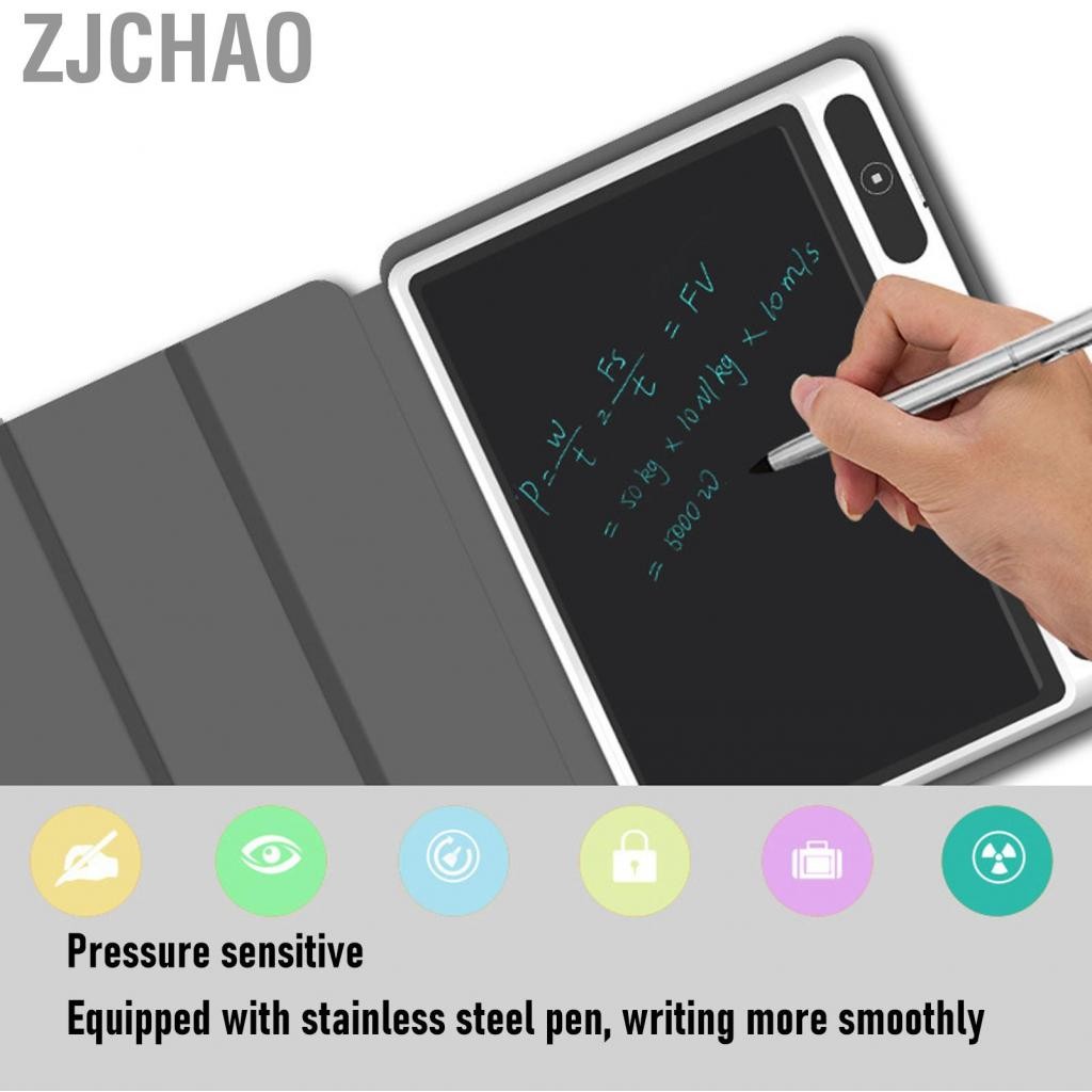 Zjchao Bảng viết LCD Máy tính bảng Pin 120mAh Bảng điện tử để ghi chú hàng ngày