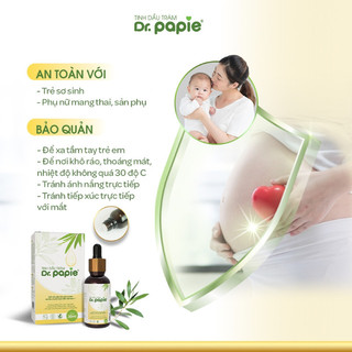Tinh Dầu Tràm Gió Nguyên Chất Dr Papie Phòng Cảm Cúm, Cảm Lạnh, Giữ Ấm Cơ Thể Cho Bé Từ Sơ Sinh - 30ml