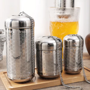 Dụng Cụ Lọc Trà Inox 304 - Dung Tích Lớn, Tái Sử Dụng, Chất Lượng Cao - Lọc Cà Phê Lưới Mịn - Tách Nước Trà Có Dây Xích - Đồ Dùng Nhà Bếp Gia Đình