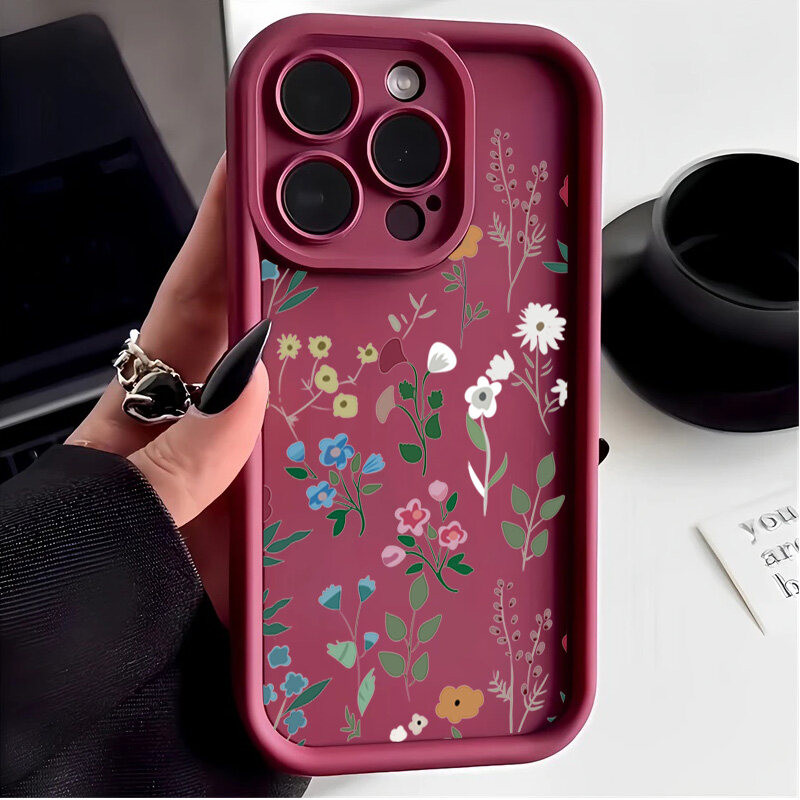 Ốp Lưng Hoa Và Cây Cho Google Pixel 9 8 7 Pro 5G Pixel 7A 8A 9 Pro XL Ốp Lưng Silicon Mềm Bảo Vệ Camera Matte Chống Sốc In Thời Trang