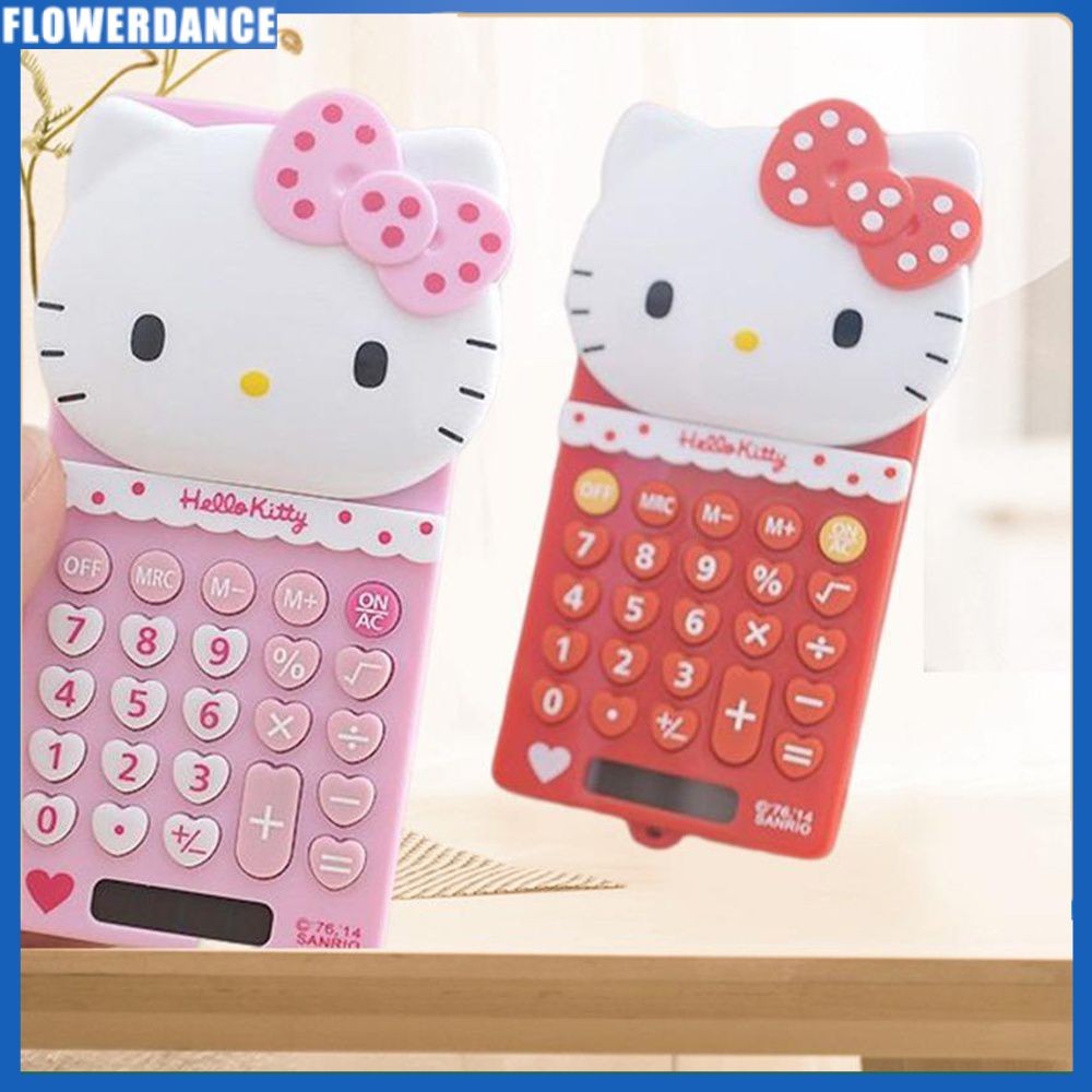 Hello Kittys Calculator Sanrios Cartoon Anime Cute Girl Office Solar ...