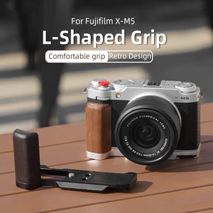 Tay cầm L cho Fujifilm X-M5, gắn hotshoe, hỗ trợ cầm một tay và chụp dọc