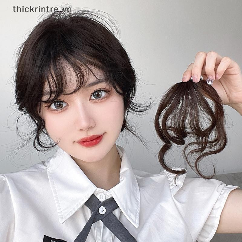 Thi Thời Trang Giả Không Khí Nổ Tóc Nối Dài Phong Cách Truyện Tranh Viền Tự Nhiên Fuffy Kẹp Xoăn Trong Viền Trước Tóc Nối Dài Tóc Giả Mảnh VN
