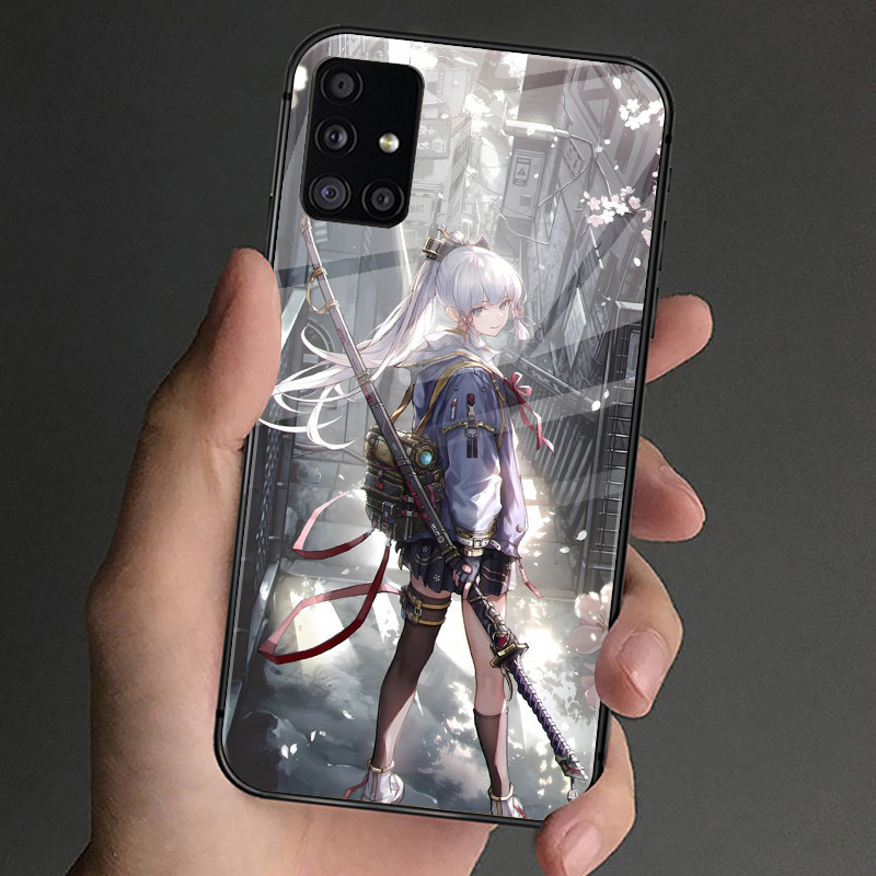 Ốp Điện Thoại Kính Cường Lực Genshin Impact Kamisato Ayaka 02 Cho Samsung Galaxy S9 Plus S10 S10e S20 FE S20 Plus S21 S22 S23 S24 Ultra Cover
