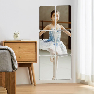 1 / 4 Bộ Nhãn Dán Tường Gương Acrylic Có Thể Tháo Rời - Gạch Gương Không Gọng DIY Trang Trí Nhà