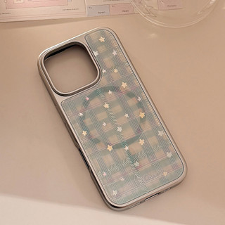 [Sheren] Vỏ điện thoại giá đỡ nơ xoay mạ vàng Thích hợp cho i17 16 15 14 13 12 11 pro max Vỏ bảo vệ chống sốc