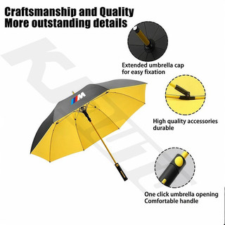 Ô chống nắng mưa 125cm tự động dành cho xe BMW các series, tay cầm dài, vỏ chống thấm nước
