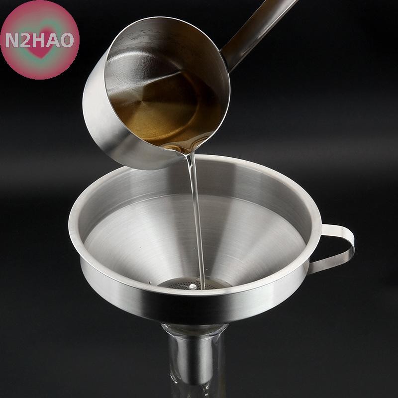 N2HAO 100 / 120 / 200 / 300 / 400 / 450 Lưới Lọc Nylon Phễu Inox Cho Sữa Trái Cây Y Học Truyền Thống Trung Quốc Dầu Rượu Trắng n