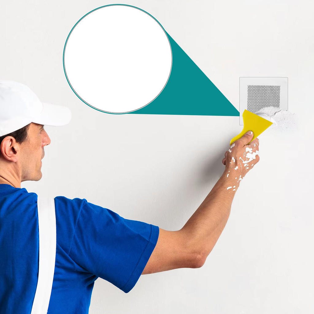 Miếng dán sửa chữa vách thạch cao tự dính 2 / 4 / 6 Inch, Miếng dán kim loại lưới sợi thủy tinh & tấm nhôm cho tường, Bộ sửa chữa vết nứt / lỗ chống rỉ sét 1 / 3 / 5 Cái