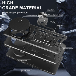 Vỏ Giáp Chống Sốc Cho Nubia Focus 5G NubiaFocus Trượt Mặt Sau Ống Kính Máy Ảnh Bảo Vệ Toàn Diện Vòng Đứng Vỏ Điện Thoại