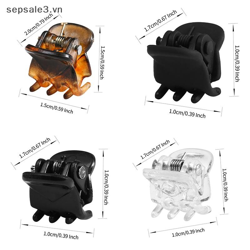 # VN # 10 Cái / lốc Kẹp Vuốt Tóc Cho Nữ 1.0 1.5cm Nhỏ Đen Nâu Trong Suốt Móng Vuốt Nhựa Trẻ Em Phụ Kiện Tạo Kiểu Tóc.