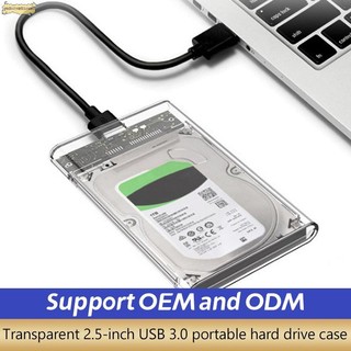 Vườn Trong Suốt Bên Ngoài Ổ Cứng 2.5or3.0 Inch HDD SSD Ốp Lưng Micro-b Sang USB3.1 4TB Vỏ Ổ Tương Thích UASP SATA III Laptop Mới