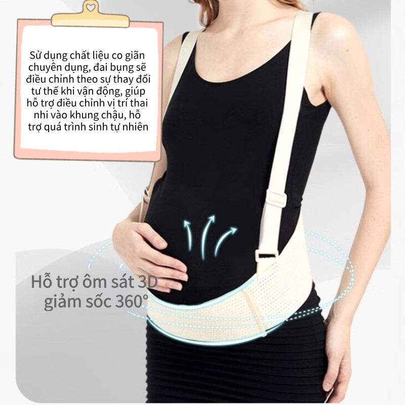 Đai Đỡ Bụng Bầu Thoải Mái Và Thoáng Khí Giảm Đau Lưng Đai Nâng Đỡ Bụng Bầu Giúp Mẹ Bầu Cảm Thấy Thoải Mái
