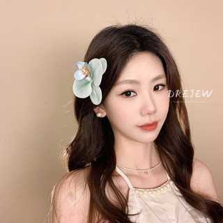 Drejew Kẹp tóc ngọc trai hoa xanh phong cách Hàn Quốc dễ thương trán nổ kẹp tóc kẹp tóc thời trang bên kẹp tóc mũ nón dành cho nữ