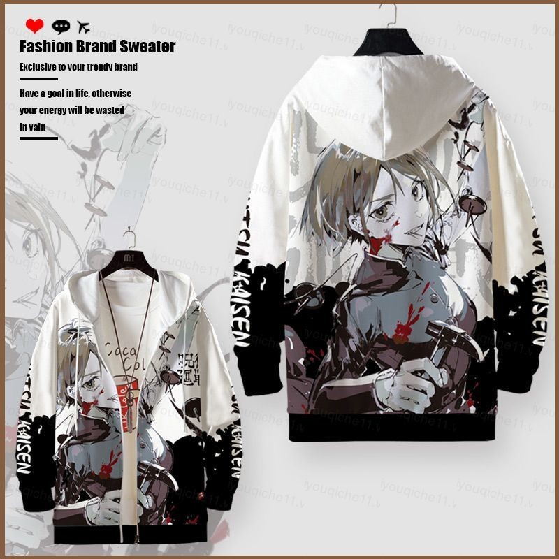 Siy7 Jujutsu Kaisen Anime Áo khoác 3D Áo khoác dài tay Cosplay Gojou Satoru Unisex Top Áo Hoodie thời trang Áo khoác ngoài Pl