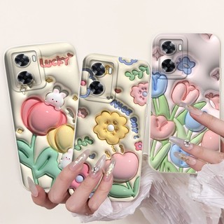 Oppo A57 4G 2022 A57e A57s A77 A77s CPH2387 Vỏ điện thoại hoạt hình gấu trúc hình thỏ dễ thương Vỏ Silicon mềm bảo vệ ống kính