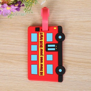 [Lostcorner] Thẻ hành lý PVC Silicone mềm Thẻ nội trú hoạt hình Vali hành lý sáng tạo ID Addres Giá đỡ thẻ lên máy bay Nhãn bay di động [Mới]