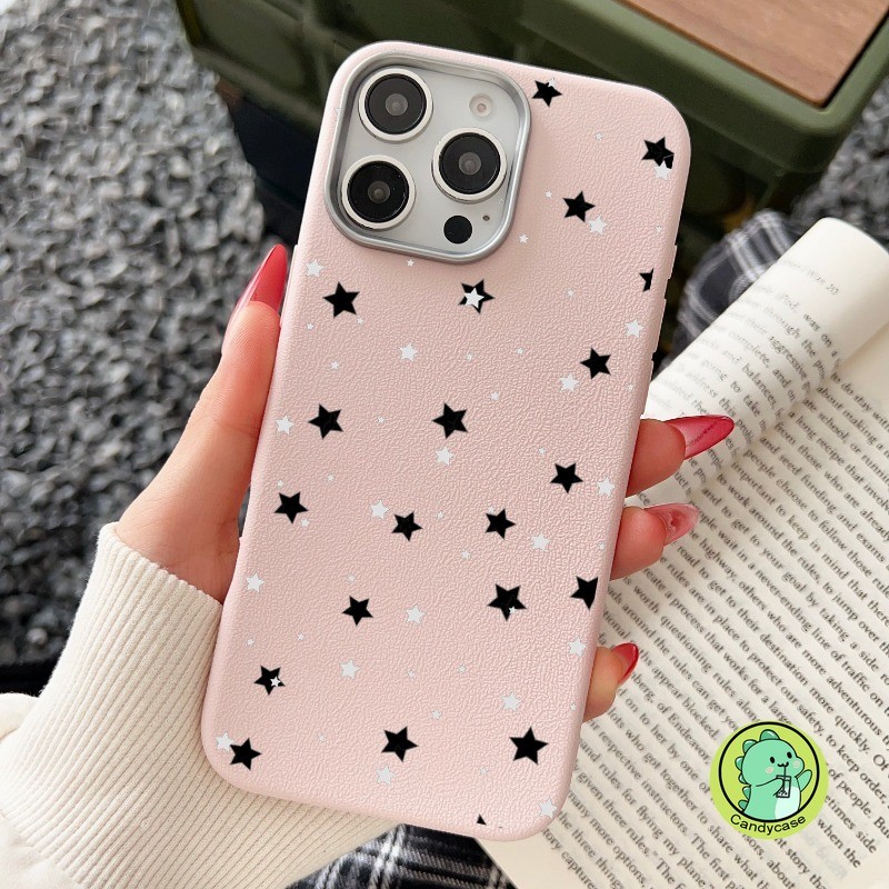 Ốp Điện Thoại Da Ins Style Cho Samsung Galaxy A55 A35 A25 A54 A34 A24 A73 A53 A33 A23 M13 M23 F23 5G 4G Vỏ Mềm Chống Sốc Ngôi Sao Dễ Thương