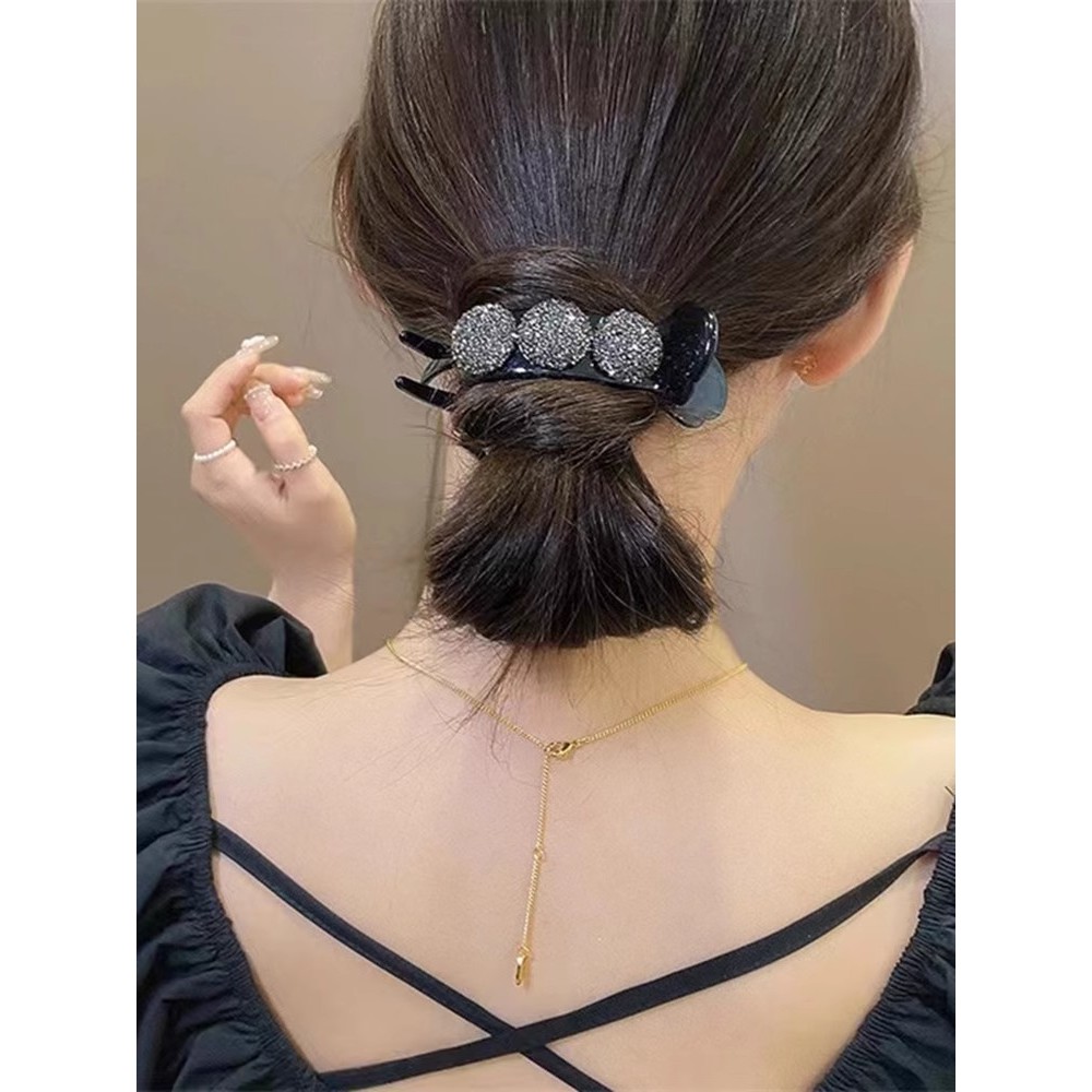Hàn Quốc Cao Cấp full Kim Cương Bóng Đầu Lấy Kẹp Nữ Mới acrylic Tóc Thời Trang Mũ Nữ