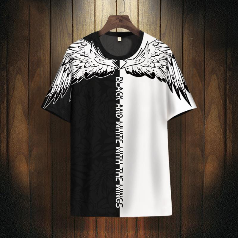 Của nam giới ngắn tay cánh mô hình 3D in ấn T-Shirt cho wen
