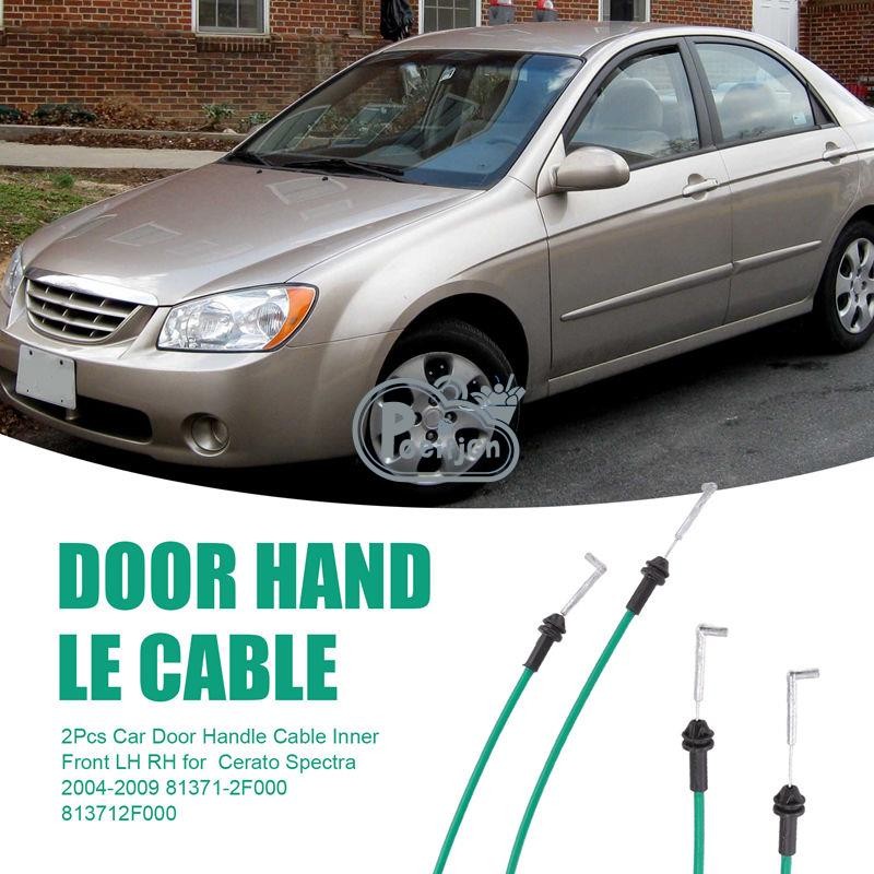 [Poeifjgn] 2 Cáp Tay Nắm Cửa Ô Tô Phía Trước Bên Trong LH RH Cho Cerato Spectra 2004-2009 81371-2F000 813712M-000