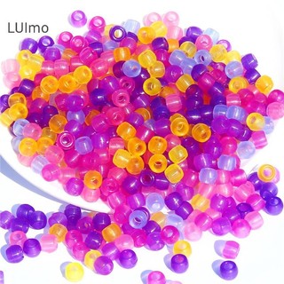Luimo 100 Chiếc Màu Đổi Hạt UV Màu Hỗn Hợp Phát Sáng Trong Bóng Tối Hạt DIY Trang Sức Làm Vòng Tay Vòng Cổ SBS