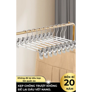 Kẹp quần quần áo BUNA 2 đầu kẹp thép BUNA không gỉ phủ nhựa PVC, móc đồ đa chức năng