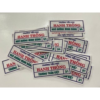 Bảng tên và số điện thoại ba mẹ, ủi quần áo cho bé các trường mầm non lớp mầm,chồi không bong tróc theo chuẩn trường học