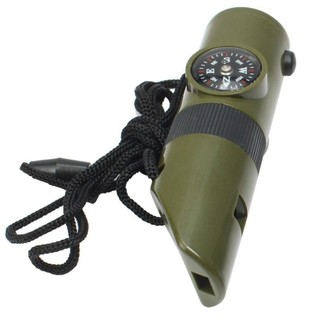 [Vận chuyển nhanh] Còi đa chức năng CORESSPACE, có đèn Led Còi khẩn cấp đa chức năng, Nhiệt kế 7 trong 1 Còi ngoài trời Dụng cụ ngoài trời