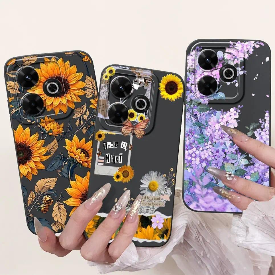 Thời Trang Nữ Dễ Thương In Hình Thỏ Cho Xiaomi Redmi 13x 4G Ốp Lưng Redmi13x 13 x Vỏ Điện Thoại Hoa Silicon Mềm Capa