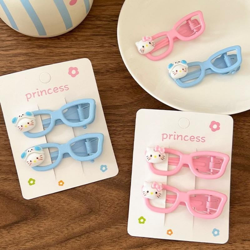 Hàn Quốc Dễ Thương Hello Kitty Kính Kẹp Tóc Cô Gái Học Sinh Phụ Kiện Tóc Ngọt Ngào Quà Tặng.