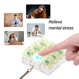 Treeling 9 Nút Xúc Giác Công Tắc Móc Khóa Để Bàn Đồ Chơi Nhiều Màu Sắc gradient Với Ánh Sáng Phản Hồi Cơ Chế Ngón Tay Keycap