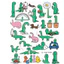 50 Sticker Hàn quốc Joguman Khủng long dễ thương dán vali, xe đẩy, ốp lưng,miếng dán điện thoại
