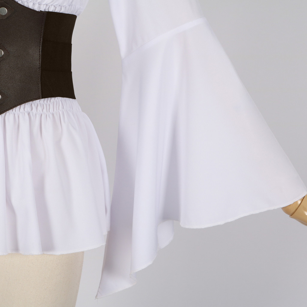 XIA Áo nữ corset style áo hải tặc thời trung cổ, trễ vai, phù hợp lễ hội và cosplay