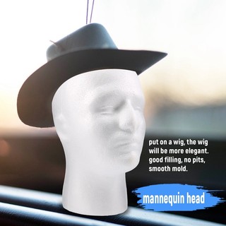Màn hình tóc giả nam thẩm mỹ Mô hình đế ma-nơ-canh xốp trắng