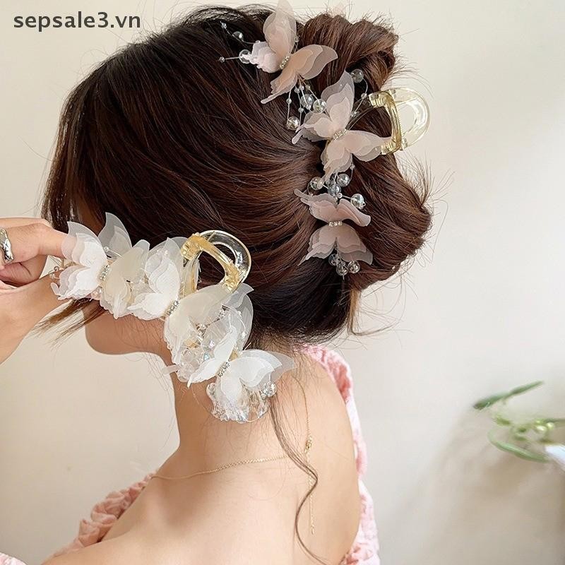 # VN # Kẹp hạt ngọt ngào Mặt sau kẹp tóc Mũ đội đầu lớn cổ tích.